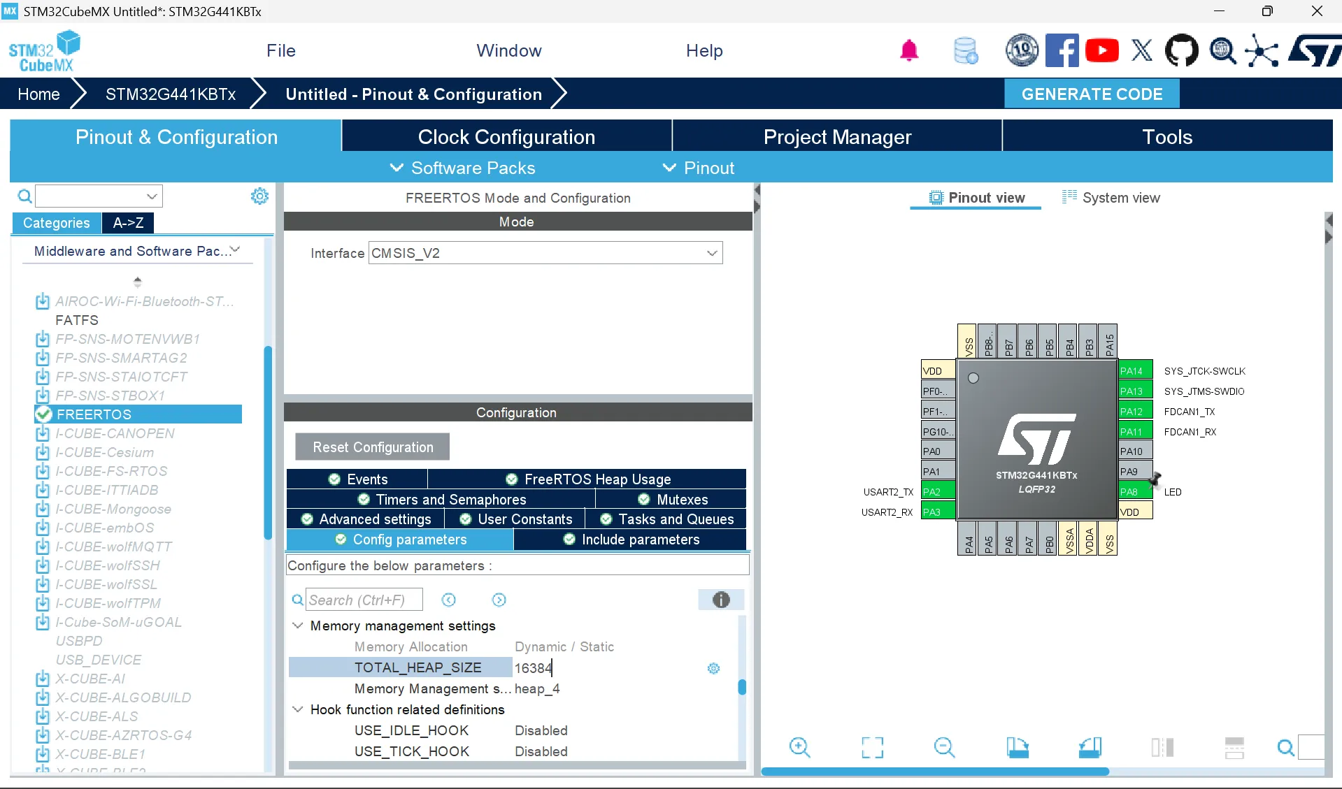 ピン割り当ての設定など